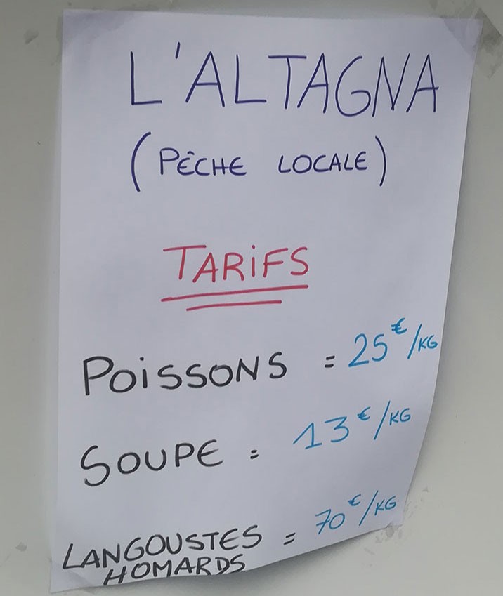 Prix des poissons et des crustacés